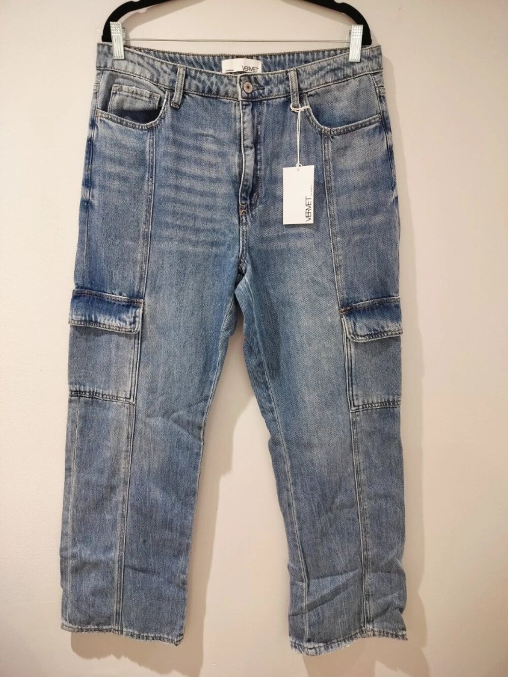 Vervet V3418 Cargo Jeans Women's Size 31 High Rise Cotton NWT